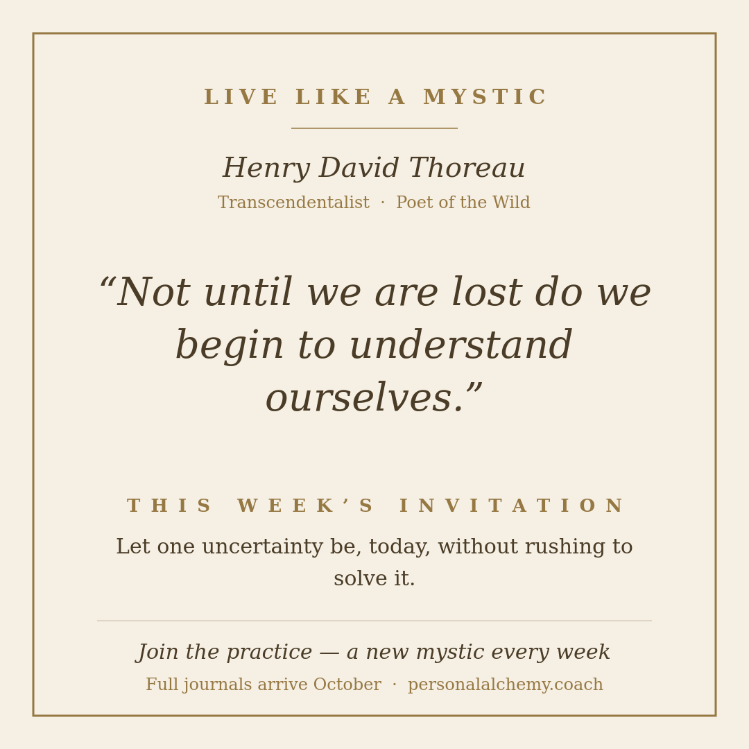 Thoreau — July 27 drop